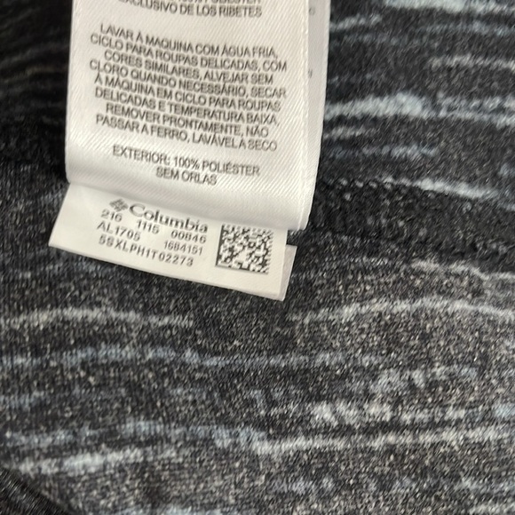 Columbia Glacial Fleece Printed Leggings Blue Space Dye Base Layer L - Picture 10 of 12